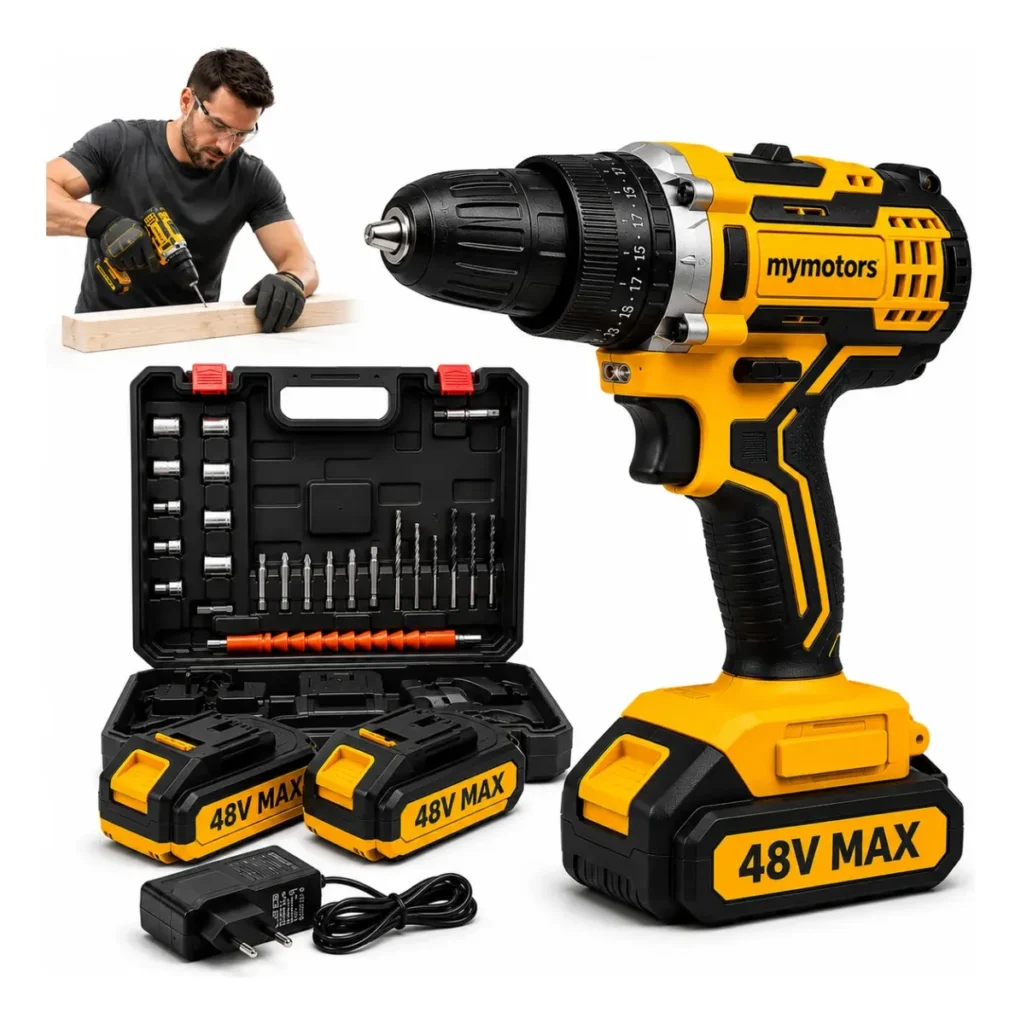 Parafusadeira Furadeira 48V com 2 Baterias é Boa? Vale a Pena Comprar?